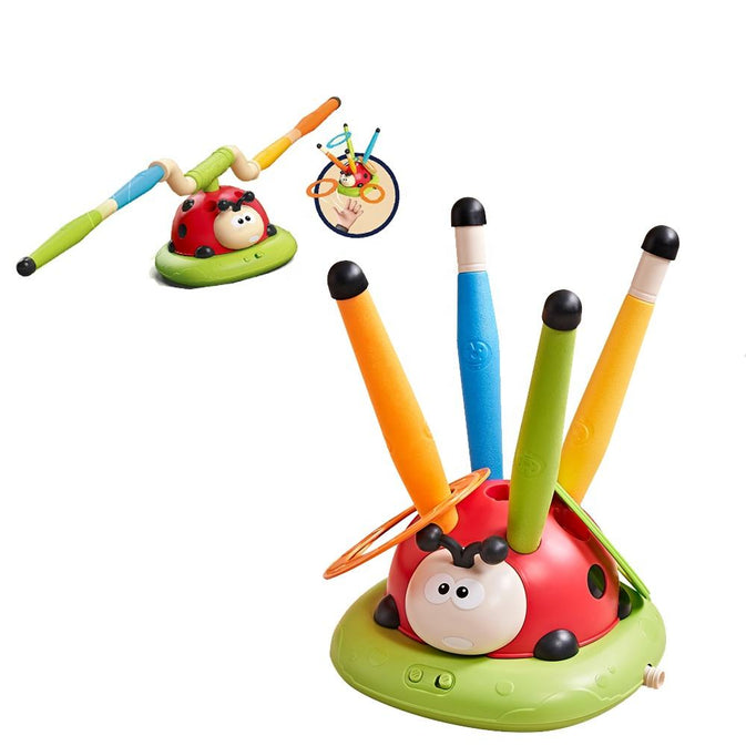 3-in-1 Kids Activity Toy – Jumping Game, Ring Toss & Rocket Launcher