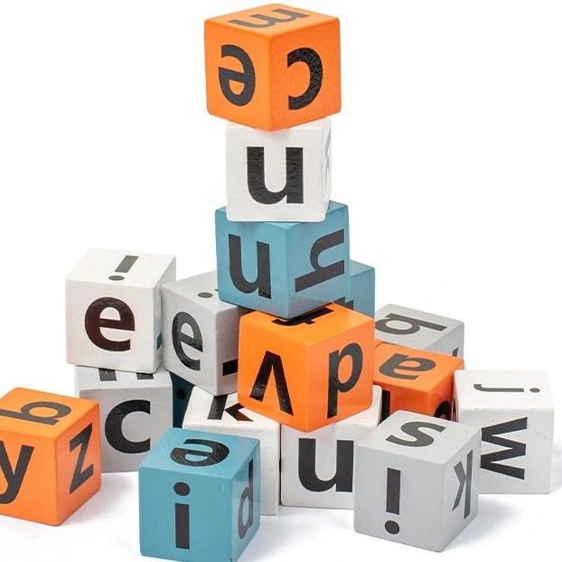 Montessori Wooden Spelling Word Game with Flashcards & Letter Blocks