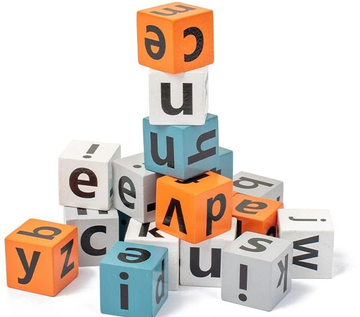 Montessori Wooden Spelling Word Game with Flashcards & Letter Blocks
