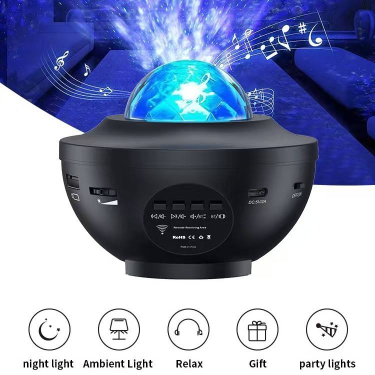 LED Night Light Ocean Wave Projector – 7 in 1 Star Mood Light