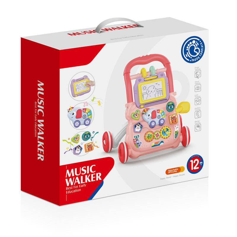 Music Baby Walker – 2-in-1 Activity & Learning Toy | With Lights, Sounds & Drawing Board