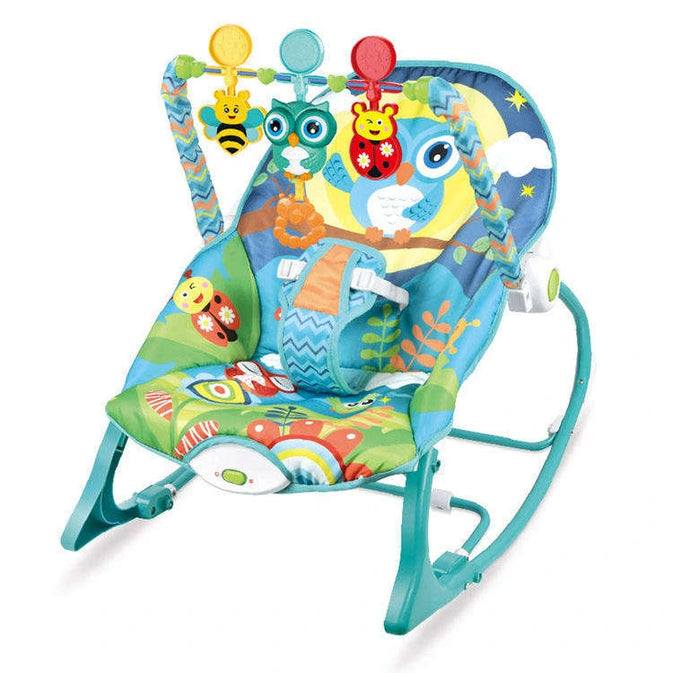 Baby Rocker & Bouncer Chair – With Vibrating Seat, Hanging Toys & Safety Harness