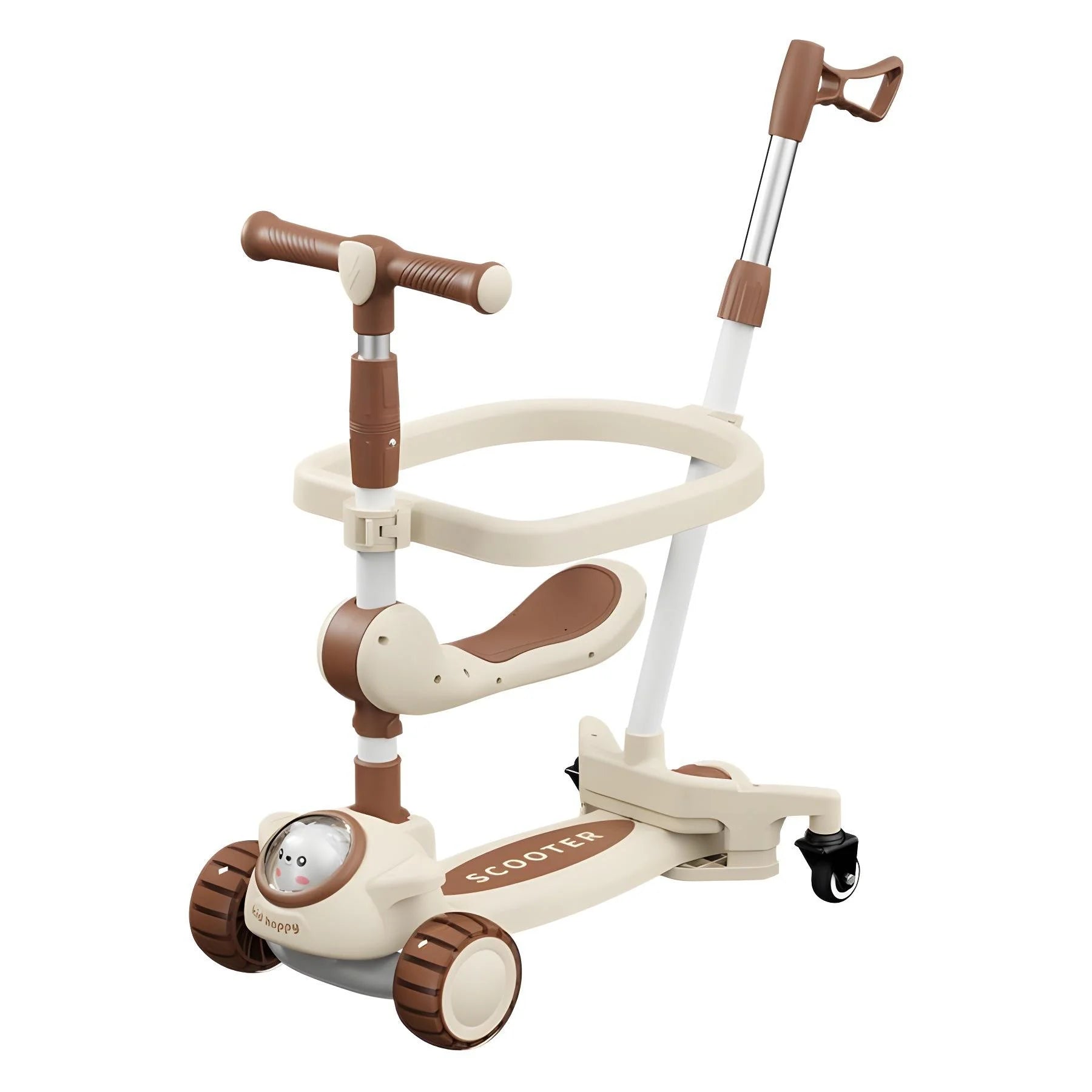 6-in-1 Baby Scooter & Walker with Music Light