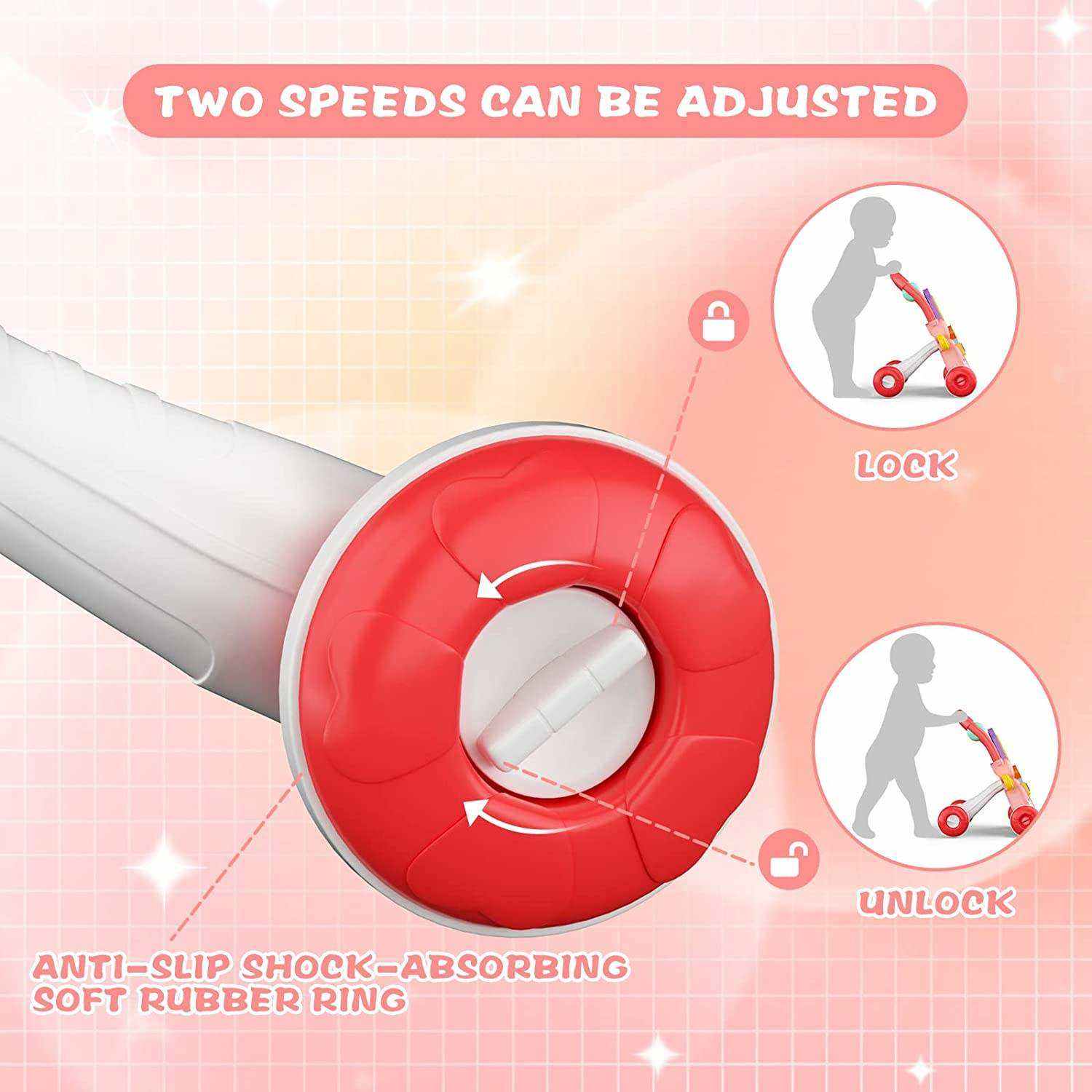 Music Baby Walker – 2-in-1 Activity & Learning Toy | With Lights, Sounds & Drawing Board