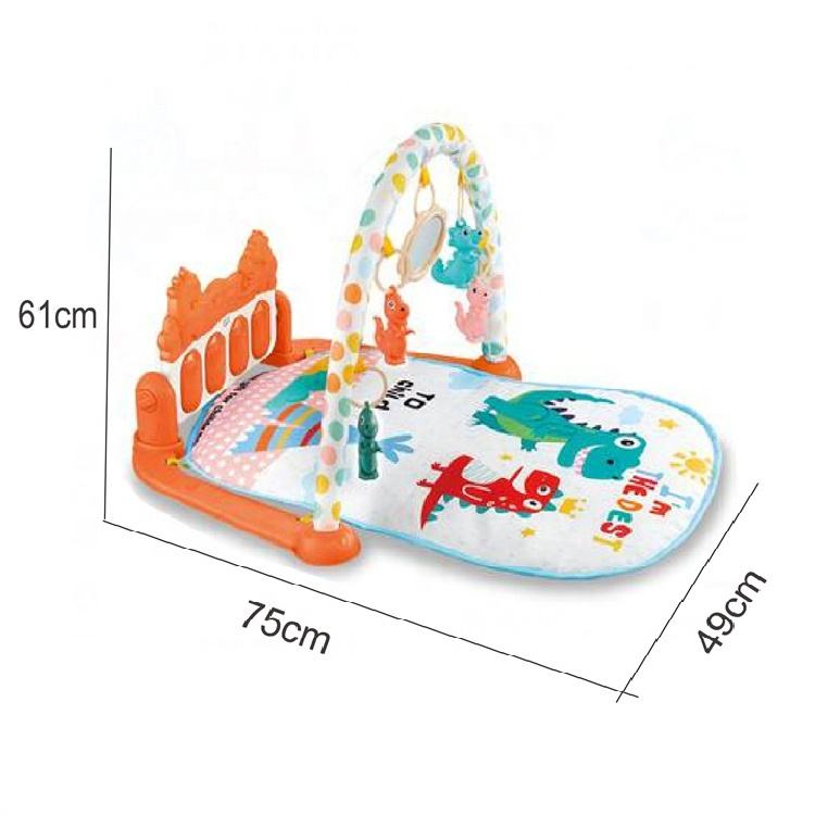 Baby Play  with Music, Hanging Toys, and Colorful Dinosaur Design for Infant Development