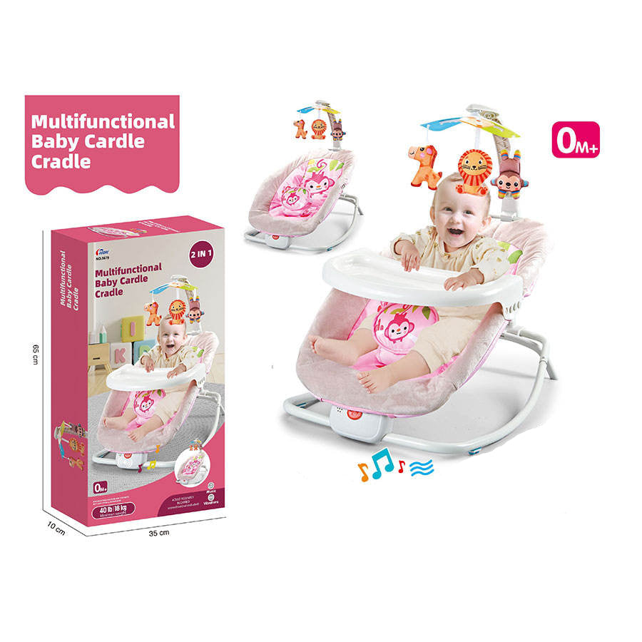 2-in-1 Baby Rocker & Feeding Chair with Toy Bar – Comfortable, Musical & Convertible Design