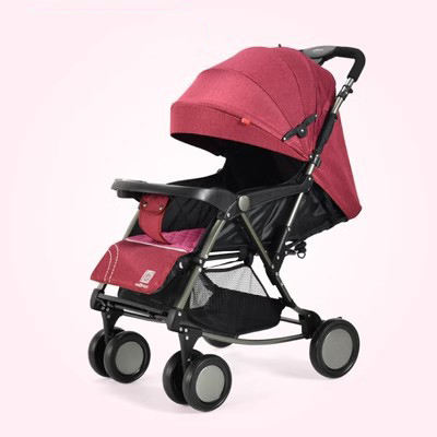 Premium Foldable Baby Stroller  – Comfortable, Travel-Friendly Pram  (Red)