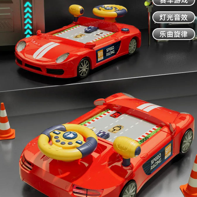 Mario Adventure Racing Toy Car – Little Hero Driving Game with Steering Wheel (3+ Years)