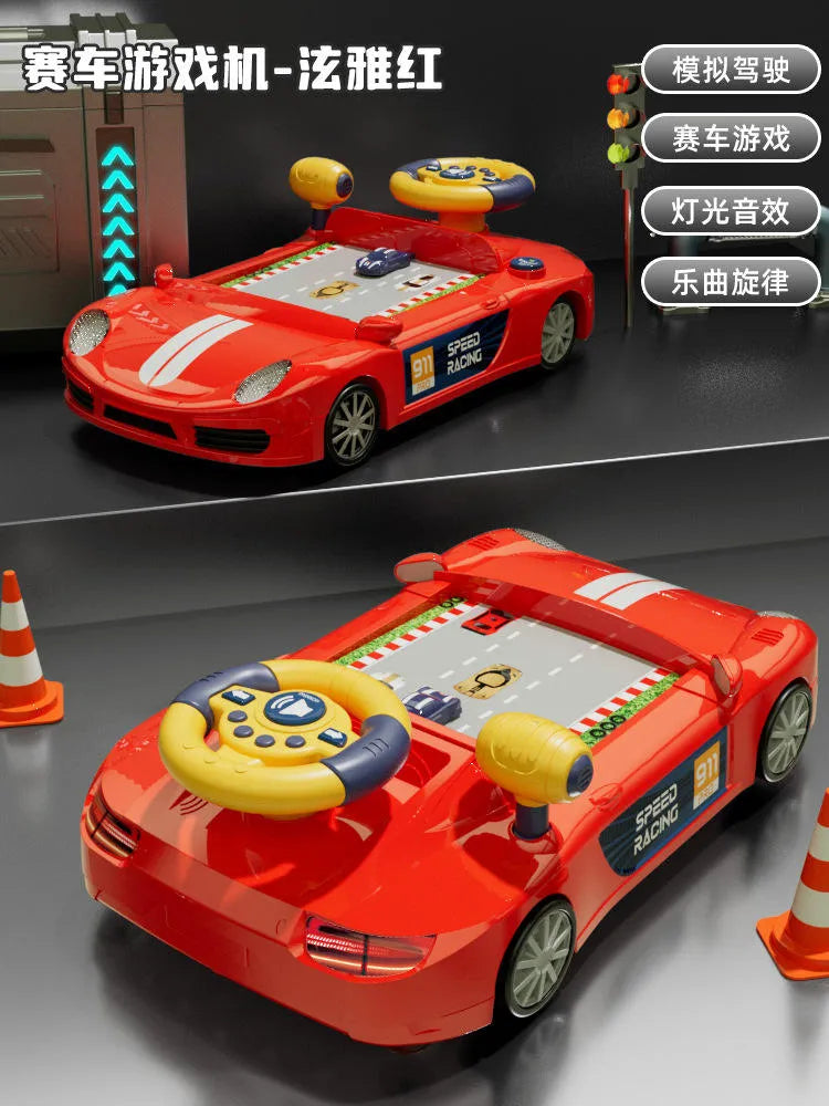 Mario Adventure Racing Toy Car – Little Hero Driving Game with Steering Wheel (3+ Years)