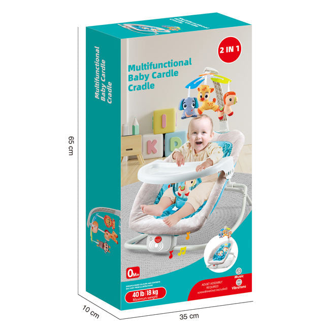 2-in-1 Baby Rocker & Feeding Chair with Toy Bar – Comfortable, Musical & Convertible Design