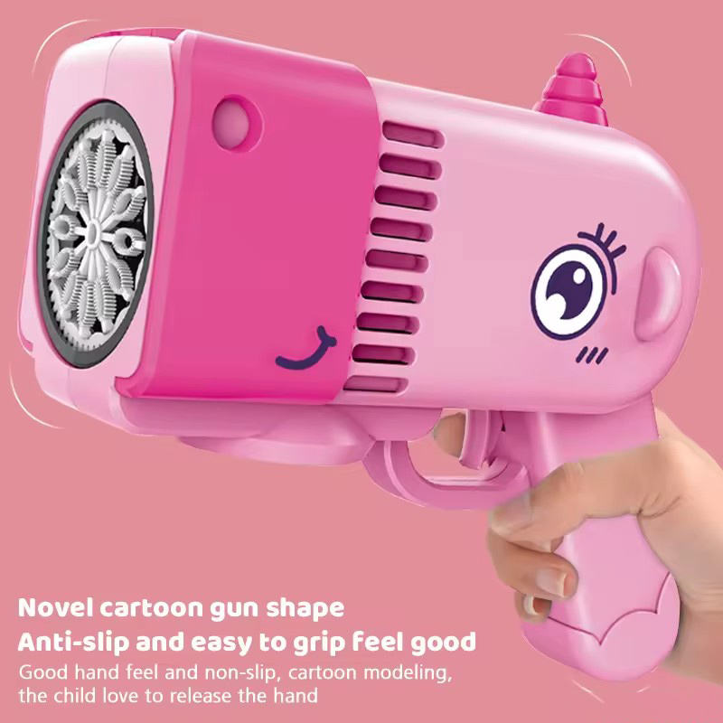 Pink Unicorn Bubble Gun