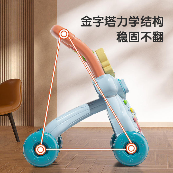 Multifunctional Baby Walker with Activity Learning Panel – Blue