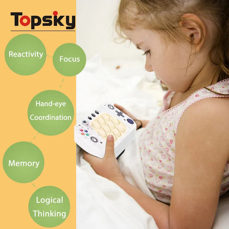 Fast Push Pop Game Console Space-Themed Fidget Game with Sound