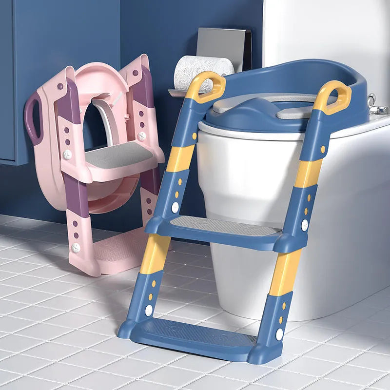 2-in-1 Potty Training Seat with Ladder – Adjustable Toddler Toilet Trainer
