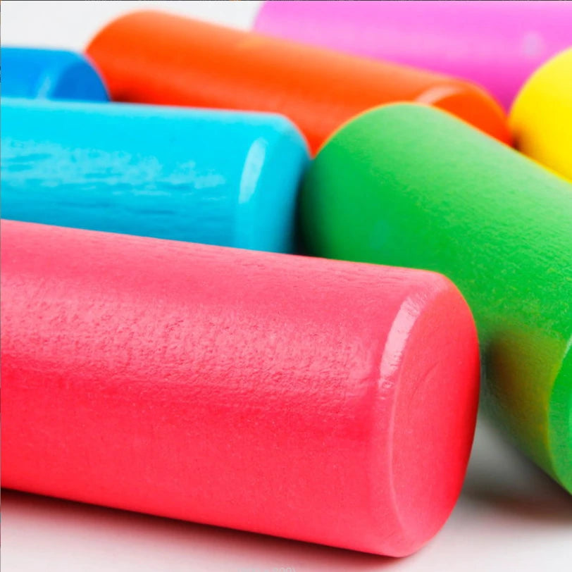 Colorful Wooden Hammering Bench Toy for Toddlers