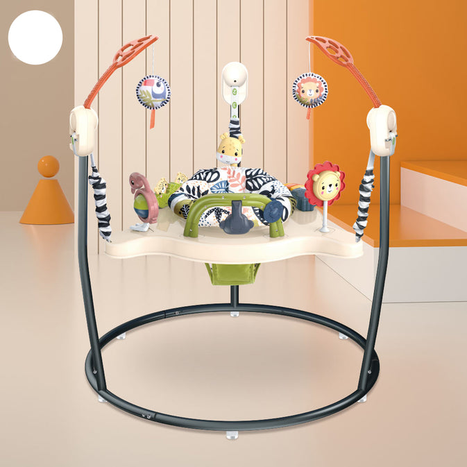 Baby Activity Jumper with 360° Rotating Seat, Music & Toys