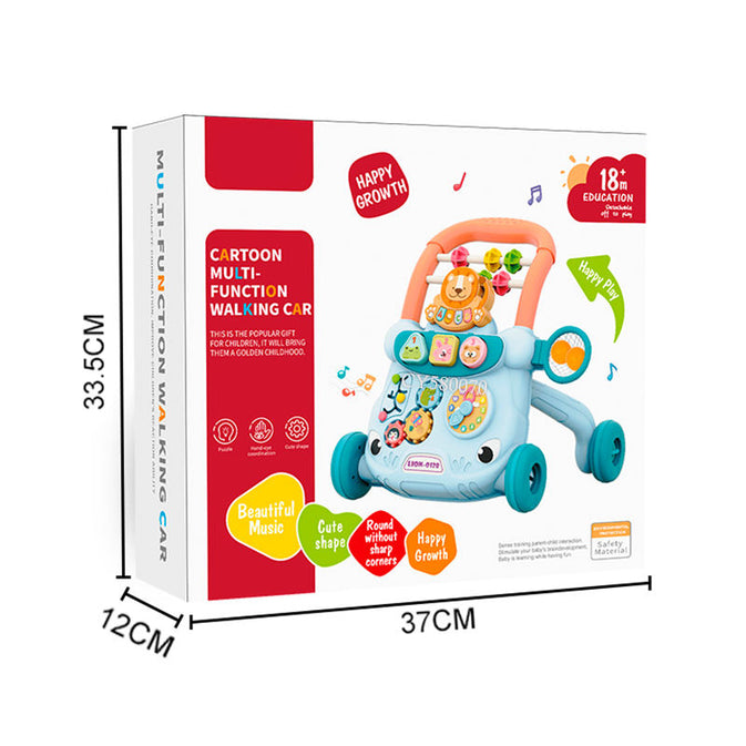 Multifunctional Baby Walker with Activity Learning Panel – Blue