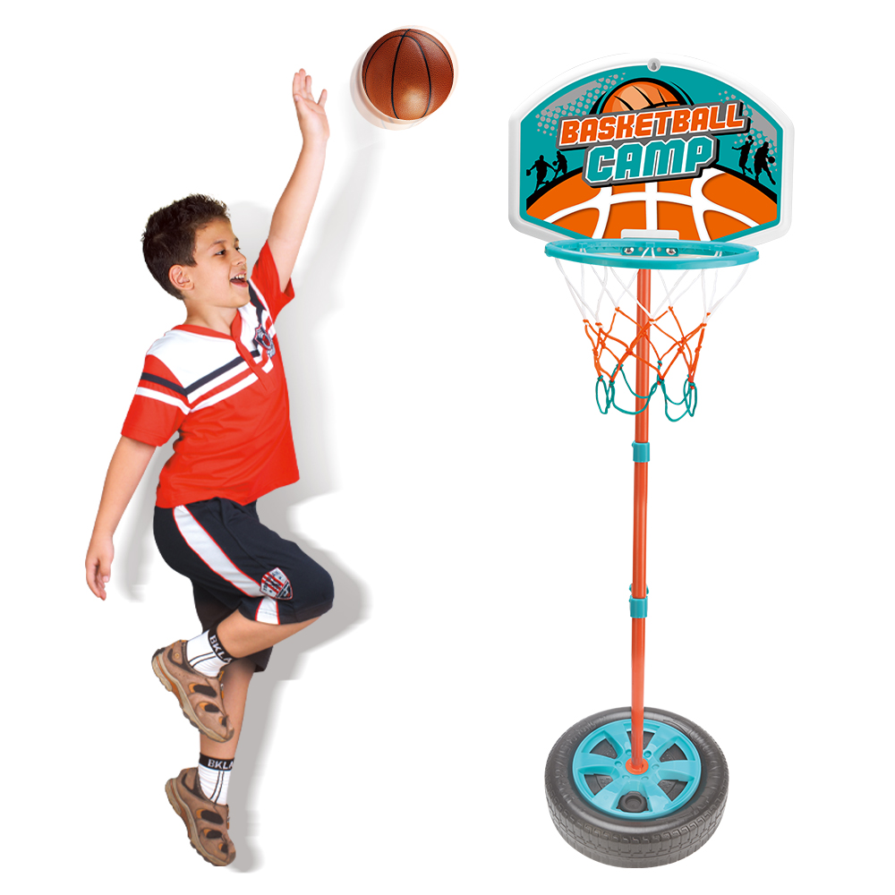 Metal Adjustable Kids Basketball Hoop Set with Ball & Pump – Indoor & Outdoor Sports Toy (Ages 3+)