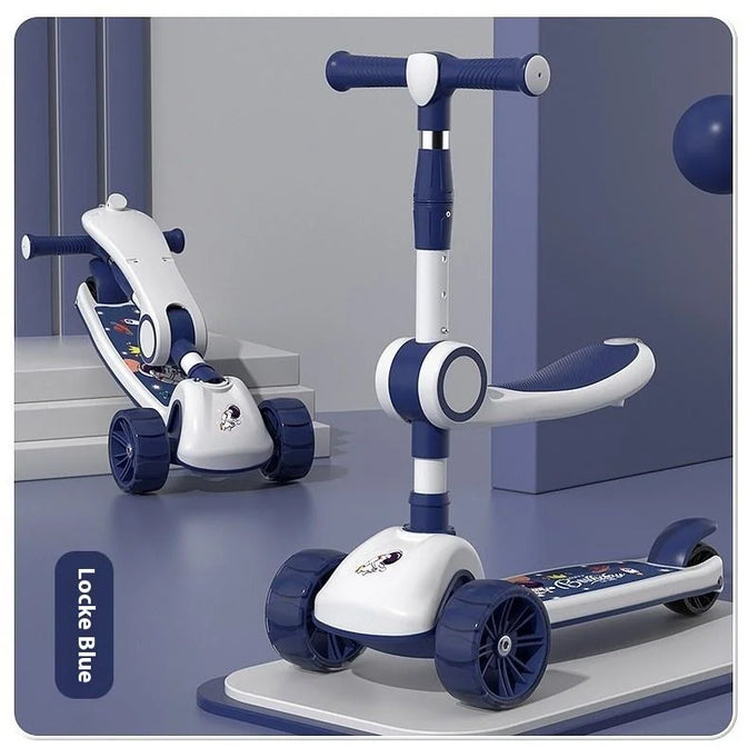 3-Wheel Kids Scooter with Adjustable Seat & Handlebar