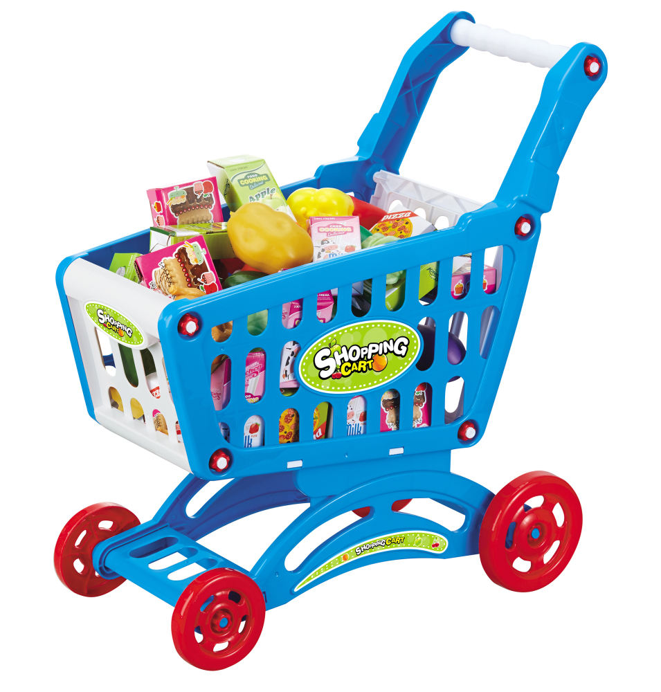 Kids Shopping Cart Playset – Pretend Play Supermarket Fun!