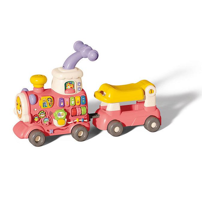 5 in 1 Musical Ride-On Train Toy with Lights & Sound – Push & Play Activity Toy for Toddlers