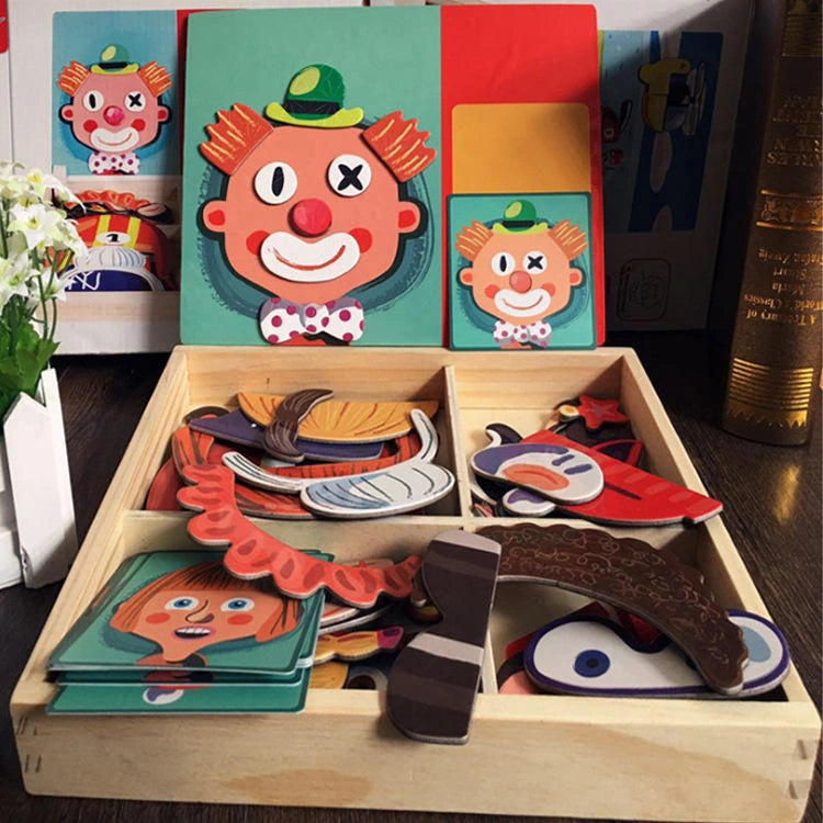 Magnetic Face Changing Puzzle Game - 67 Pieces.