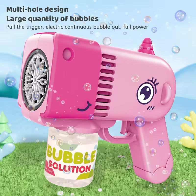 Pink Unicorn Bubble Gun
