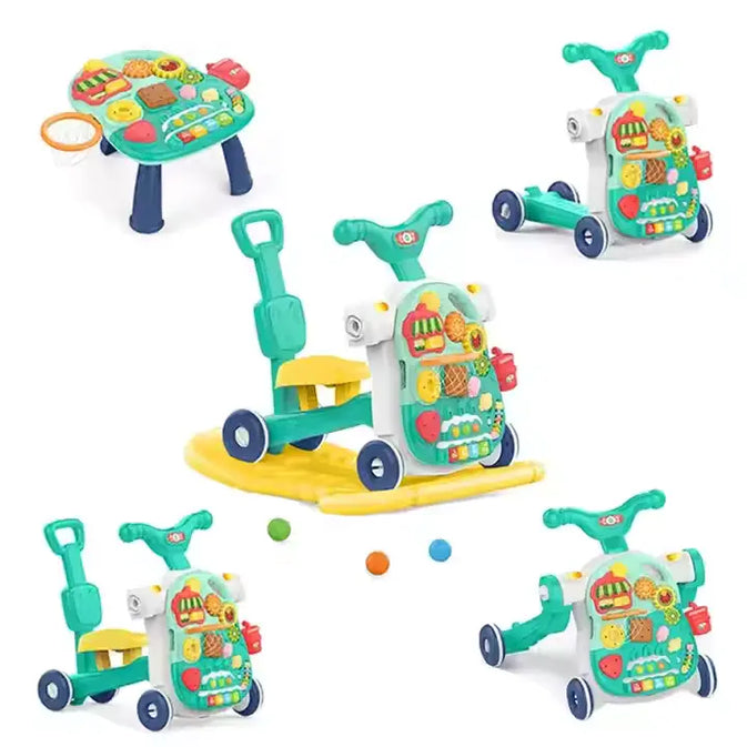 5-in-1 Baby Walker, Rocker & Activity Table – Multi-Stage Ride-On Toy