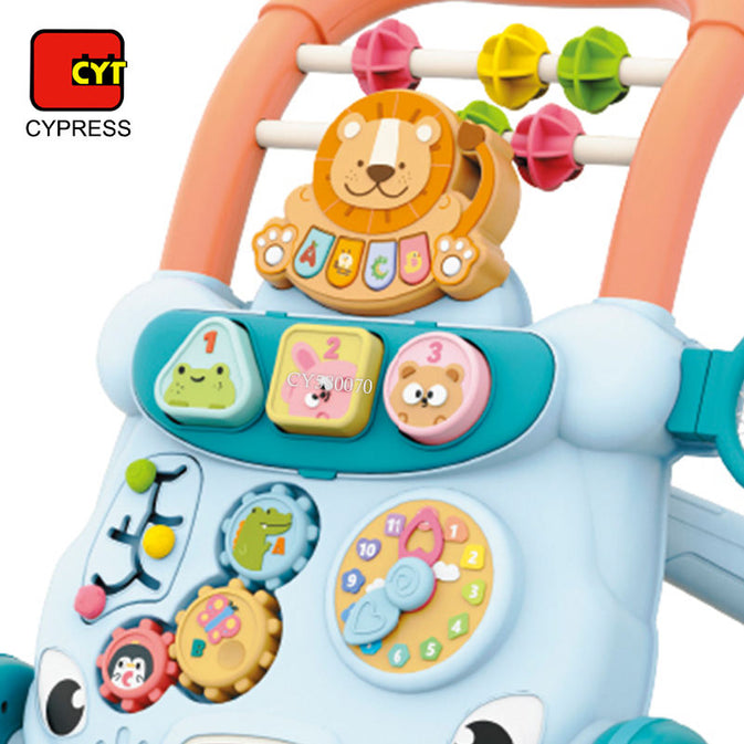 Multifunctional Baby Walker with Activity Learning Panel – Blue