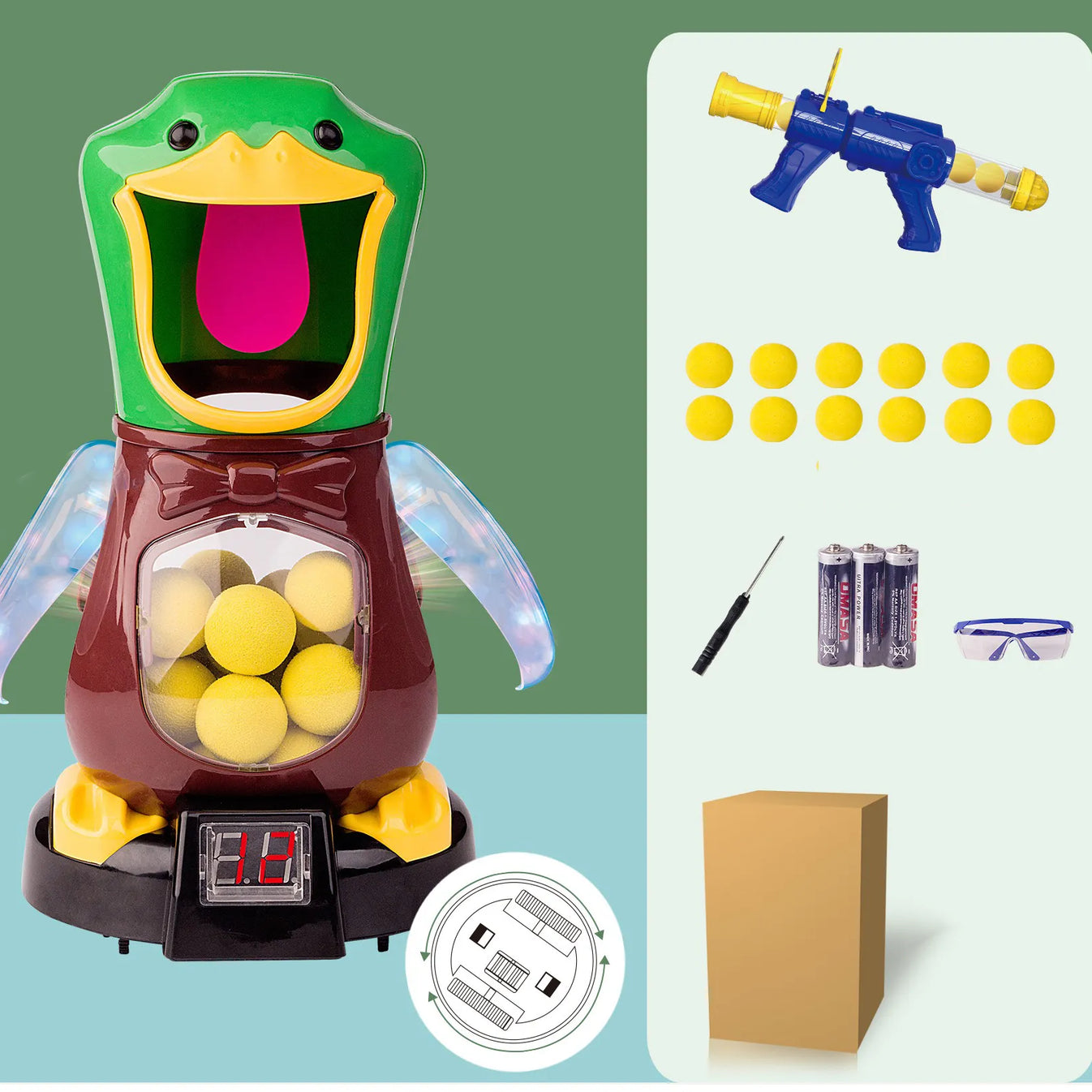 Duck Target Shooting Game – Launcher with Score Counter | One Gun |