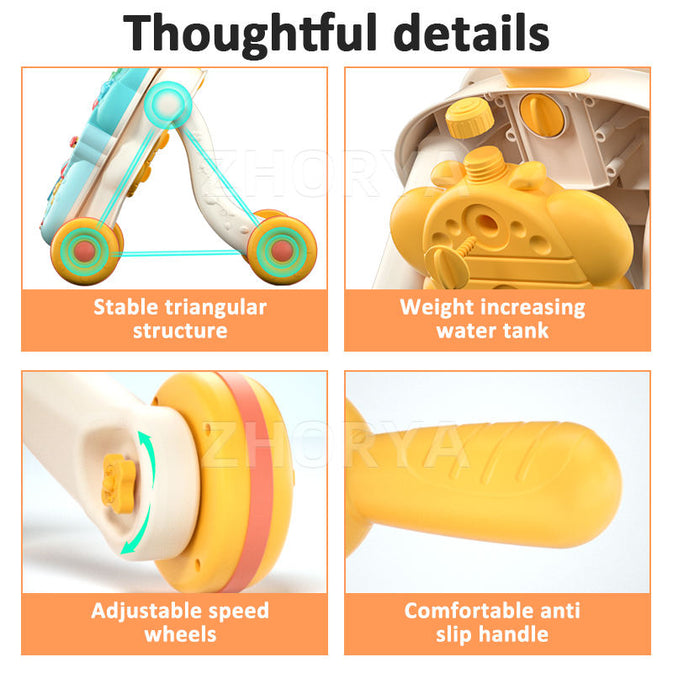 Interactive Baby Walker with Musical Buttons and Learning Features