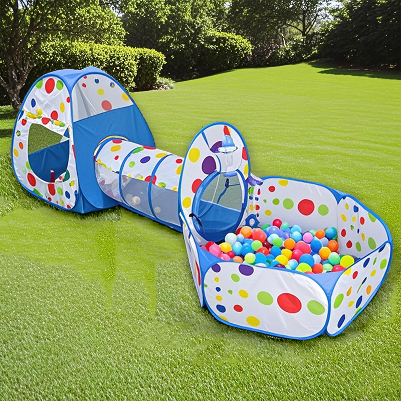 3-in-1 Kids Play Tent with Tunnel & Ball Pit – Pop-Up Indoor/Outdoor Adventure Set
