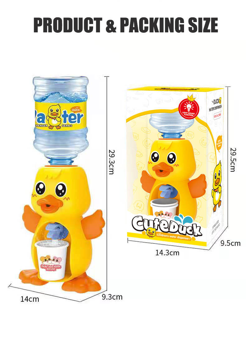 Cute Duck Water Dispenser Toy for Kids – Mini Drinking Fountain with Cup (Ages 3+)