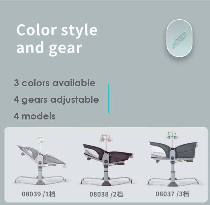 Multifunctional Baby Rocker & Bouncer Chair with Music & Hanging Toys – Comfortable & Adjustable