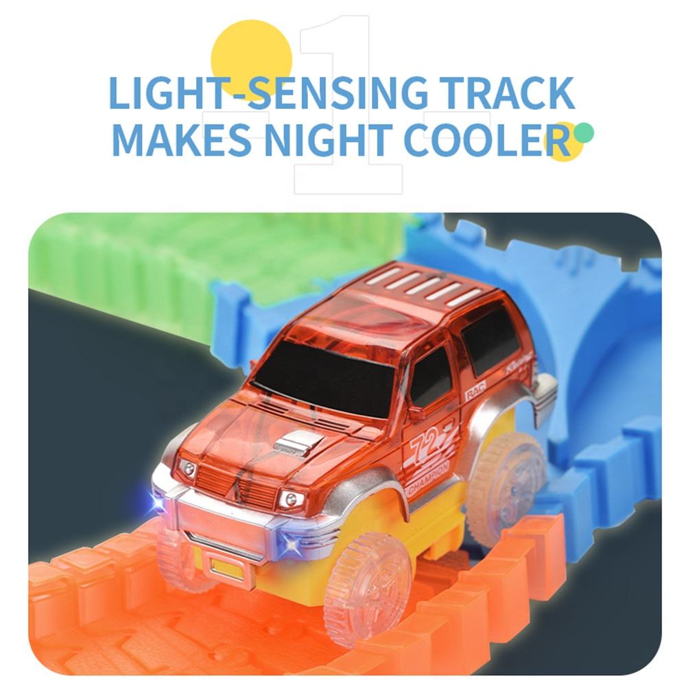 Usa Toyz Light Up Toy Car Race Track USA Toyz Snap N' Glow Trax