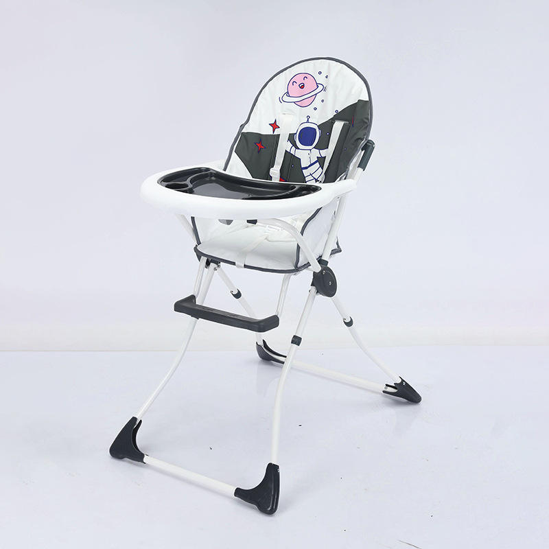 Baby Feeding High Chair – Foldable with Tray & Footrest | Space Astronaut Design
