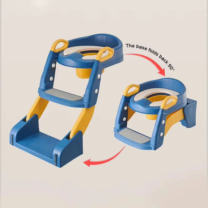 2-in-1 Potty Training Seat with Ladder – Adjustable Toddler Toilet Trainer