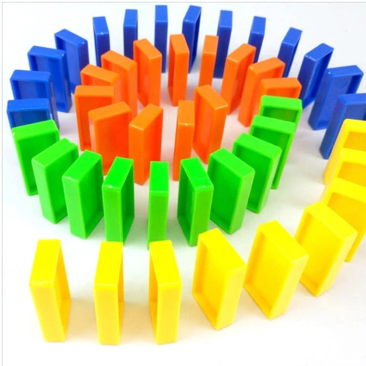 Kids Automatic Laying Domino Train Play Set Electric Bidding Sound