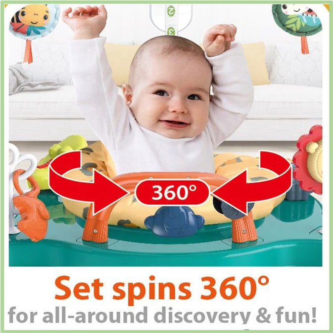 Baby Activity Jumper with 360° Rotating Seat, Music & Toys