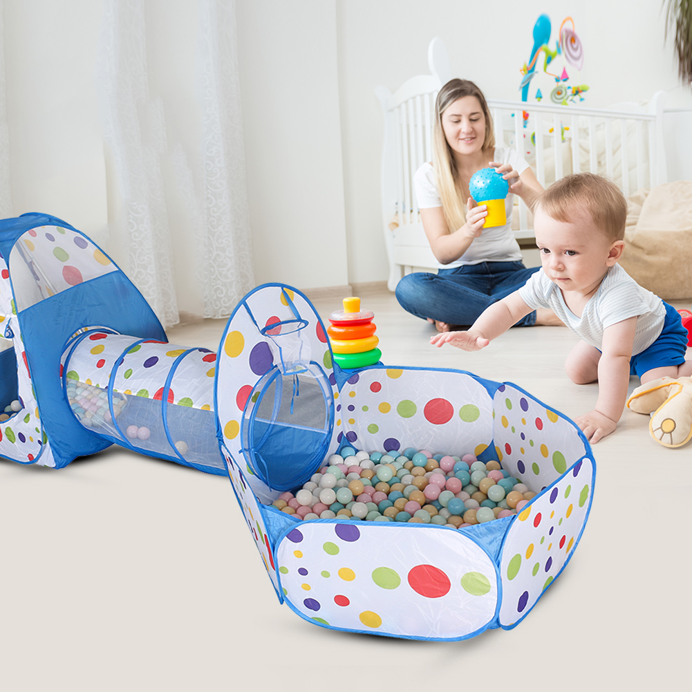 3-in-1 Kids Play Tent with Tunnel & Ball Pit – Pop-Up Indoor/Outdoor Adventure Set