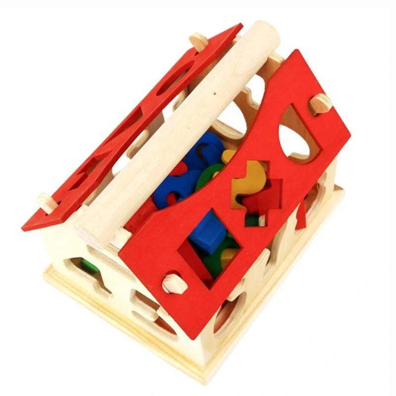 Wooden Montessori Shape & Number Sorting House