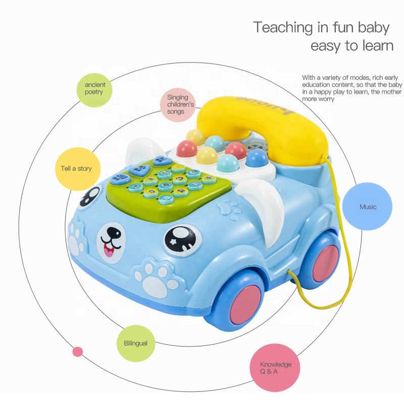 Musical Puppy Toy Phone for Toddlers – Educational Light & Sound Toy for Kids