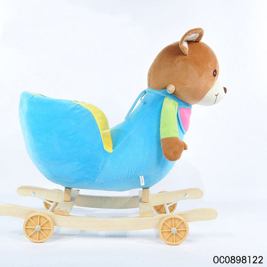 2-in-1 Plush Animal Rocking Chair with Wheels –  Character Designs