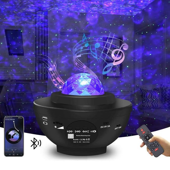 LED Night Light Ocean Wave Projector – 7 in 1 Star Mood Light