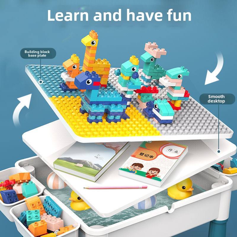 Multi-Functional Building Blocks Table Set – 72 Pcs | Educational Play Table for Kids (3+ Years)
