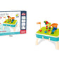 2-in-1 Kids Activity Table – Drawing Board + Building Block Table with Storage & Accessories