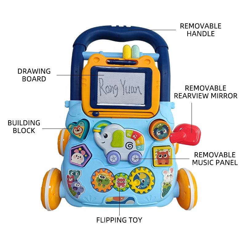 Music Baby Walker – 2-in-1 Activity & Learning Toy | With Lights, Sounds & Drawing Board