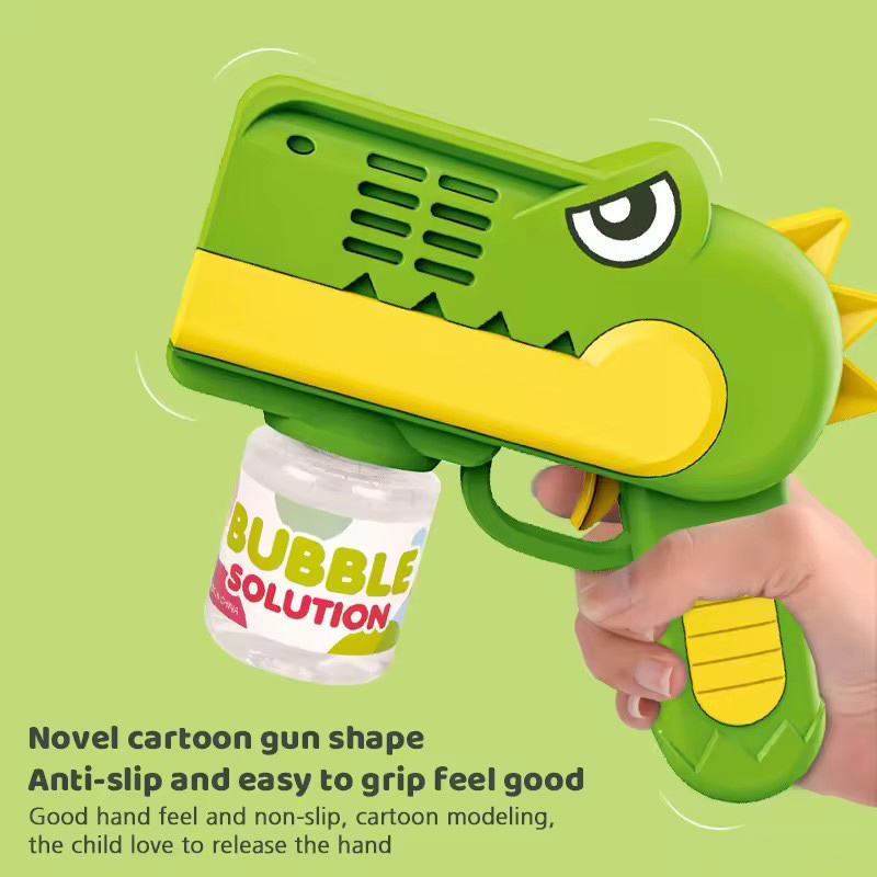 🦖 DinoBlast Bubble Gun – Automatic Bubble Maker for Kids