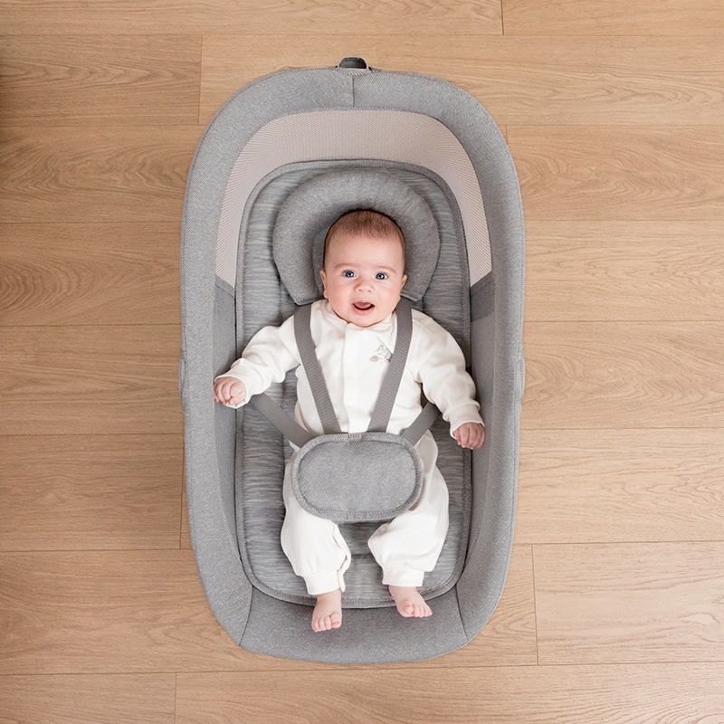 Electric Baby Swing Rocker with Mosquito Net & Remote – 5-Speed Auto Cradle for Newborns