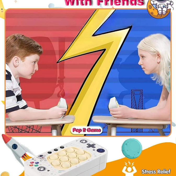 Fast Push Pop Game Console Space-Themed Fidget Game with Sound